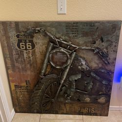 Steal 3D Motorcycle Wall Art