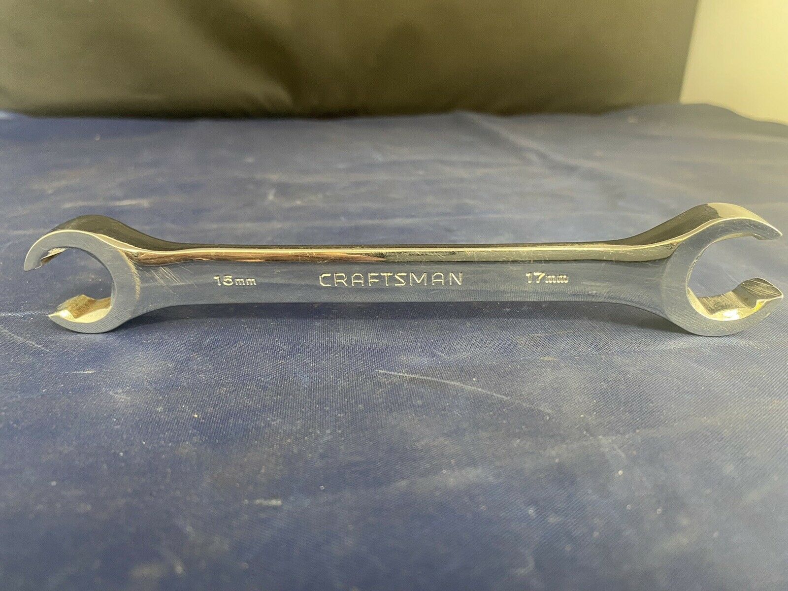 Craftsman Professional USA Metric Chrome Flare Nut Wrench 15mm X 17mm 42098