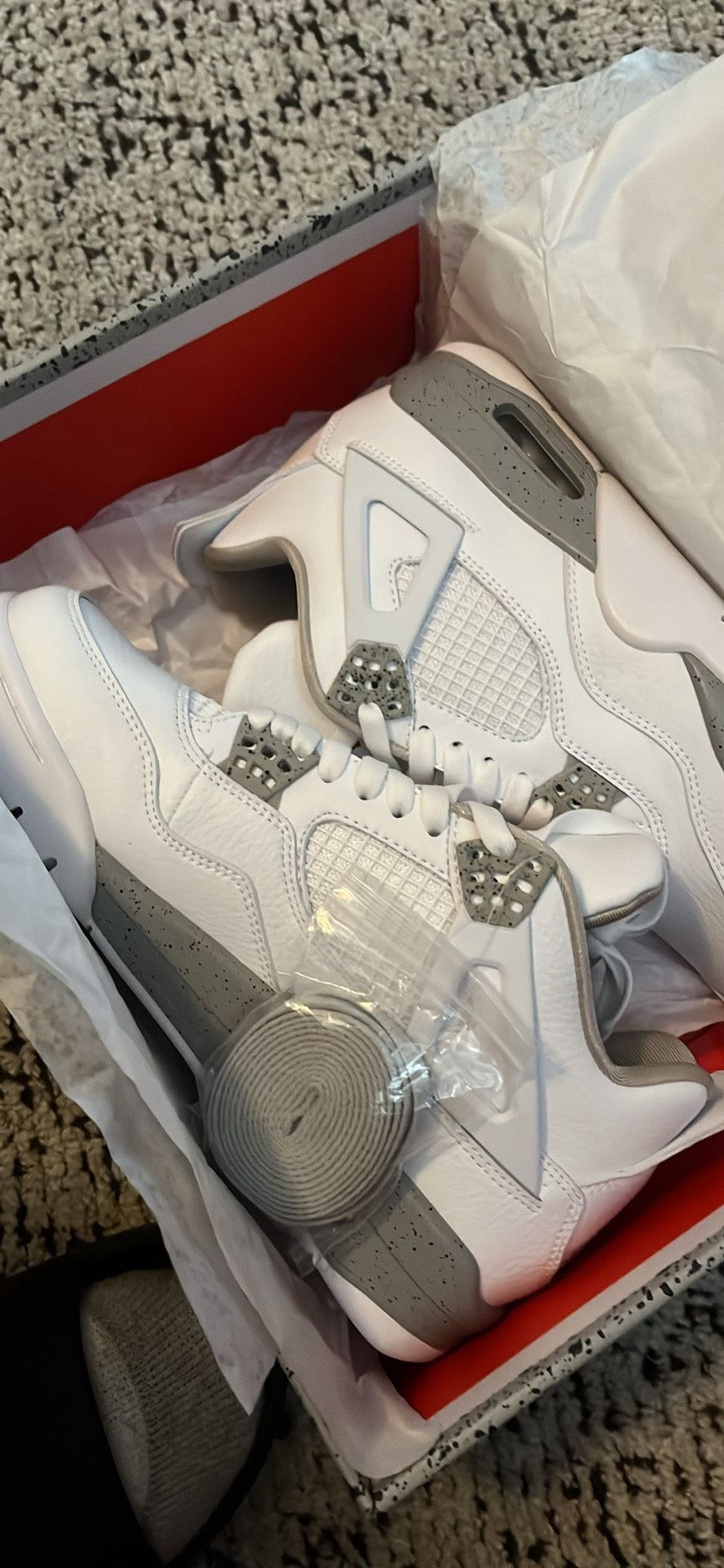 Air jordan retro white and grey size 7.5 or 8 mens
