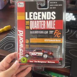 🔥 Rare Tom “The Mongoose” McEwen 1970 Plymouth Duster – Legends of the Quarter Mile – HO Slot Car!🔥