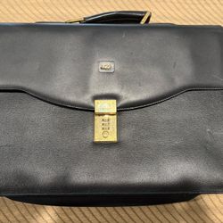 dunhill Black Combination Lock Men's Briefcase with Inner Dividers