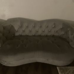 gray velvet armchair 
