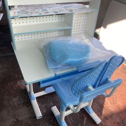 Blue Adjustable Desk