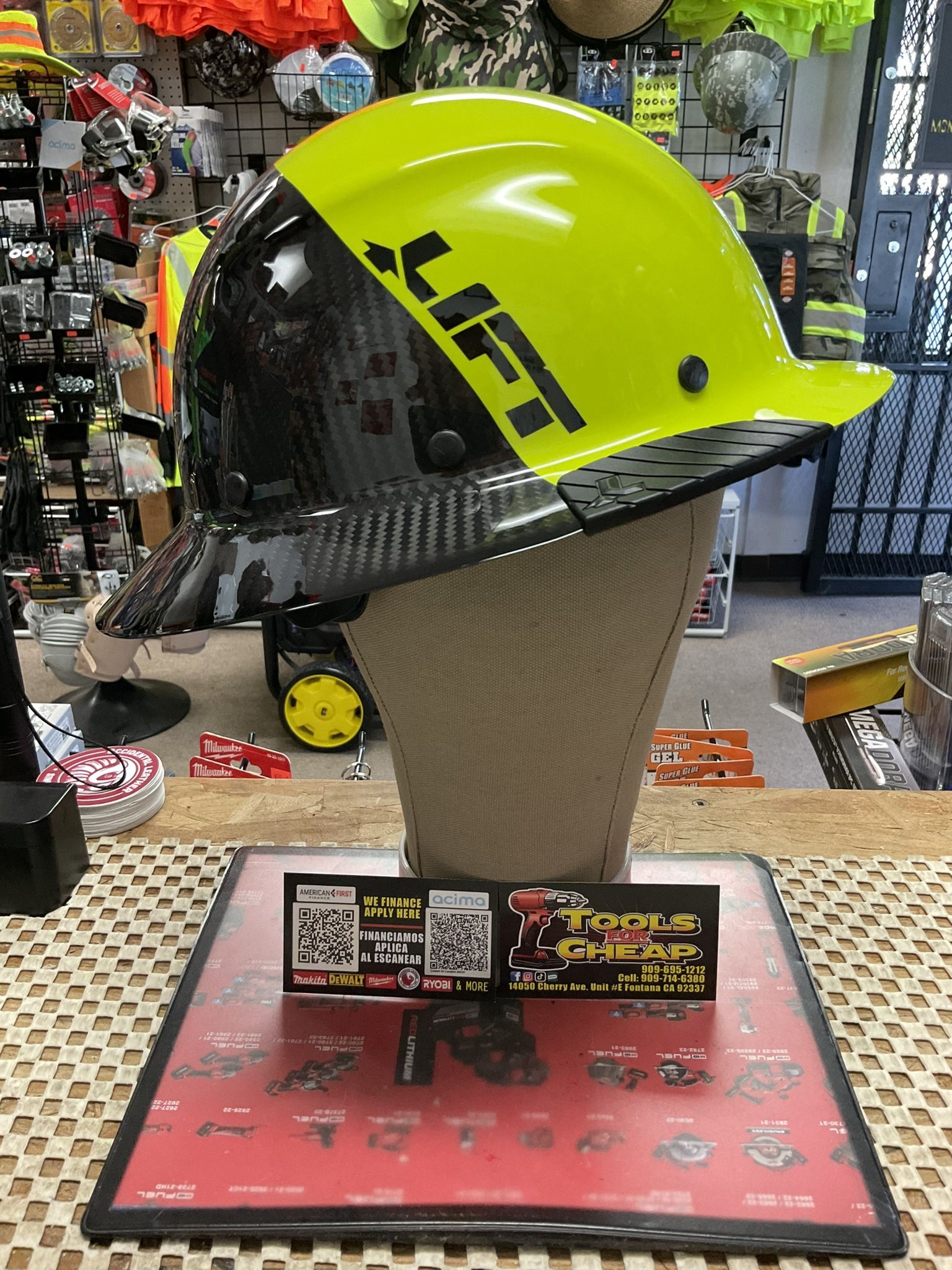 LIFT FULL BRIM SAFETY HARD HAT- Green & Black