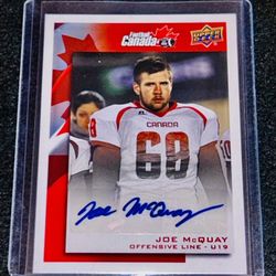 Joe McQuay Upper Deck Canada Auto 2014