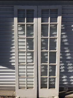 Swinging (or not) French doors 19 1/2 “x 79 1/2” - 39”