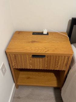 Modern fluted nightstand