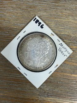 Morgan Dollar Silver 1896 Gold toned reversed Coin