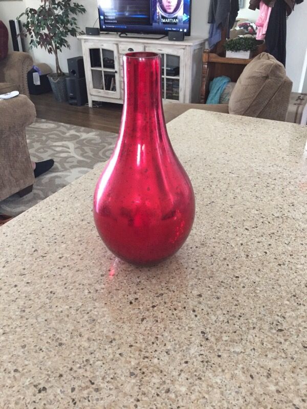 Red vase