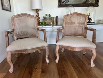 Pair of French provincial chairs