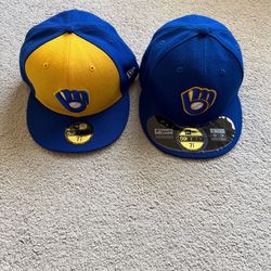 Milwaukee Brewers New Era 59Fifty MLB Fitted Hats Brand New