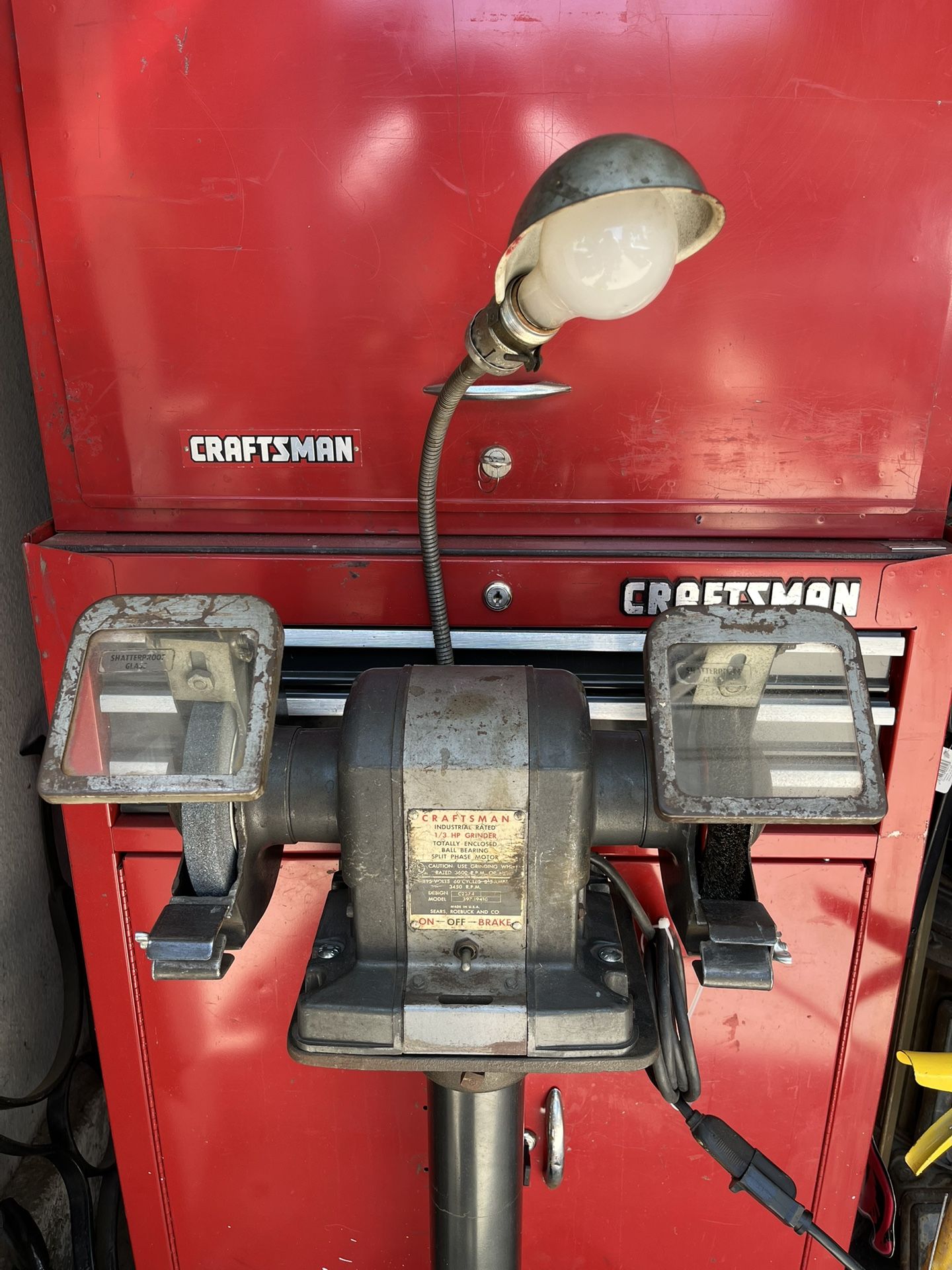 Vintage Craftsman 1/3HP Bench Grinder