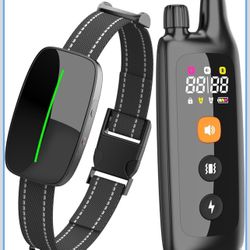 Dog Training Shock Collar 4000FT Dog Bark Collar with Remote IP67 Waterproof 4 Training Modes Beep Vibration Shock Light Mode Magnetic Charger Electri