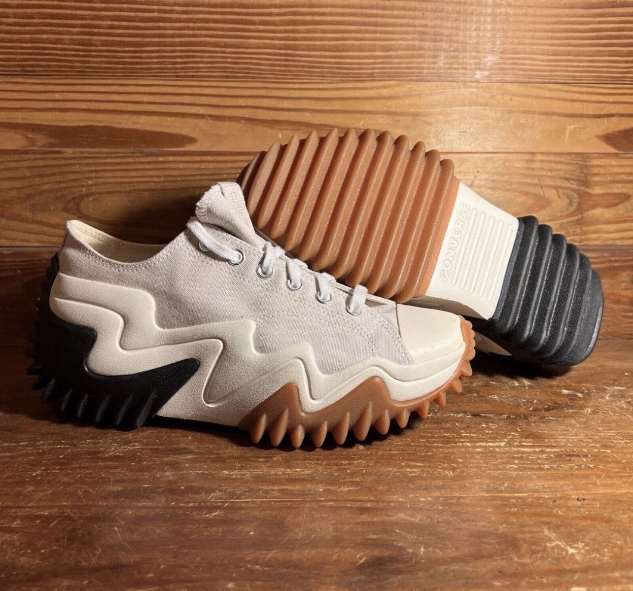 SZ-9M/11W Converse Run Star Motion CX Platform Shoes Desert Sand Canvas Low