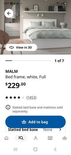 IKEA MALM Bed Frame White Full