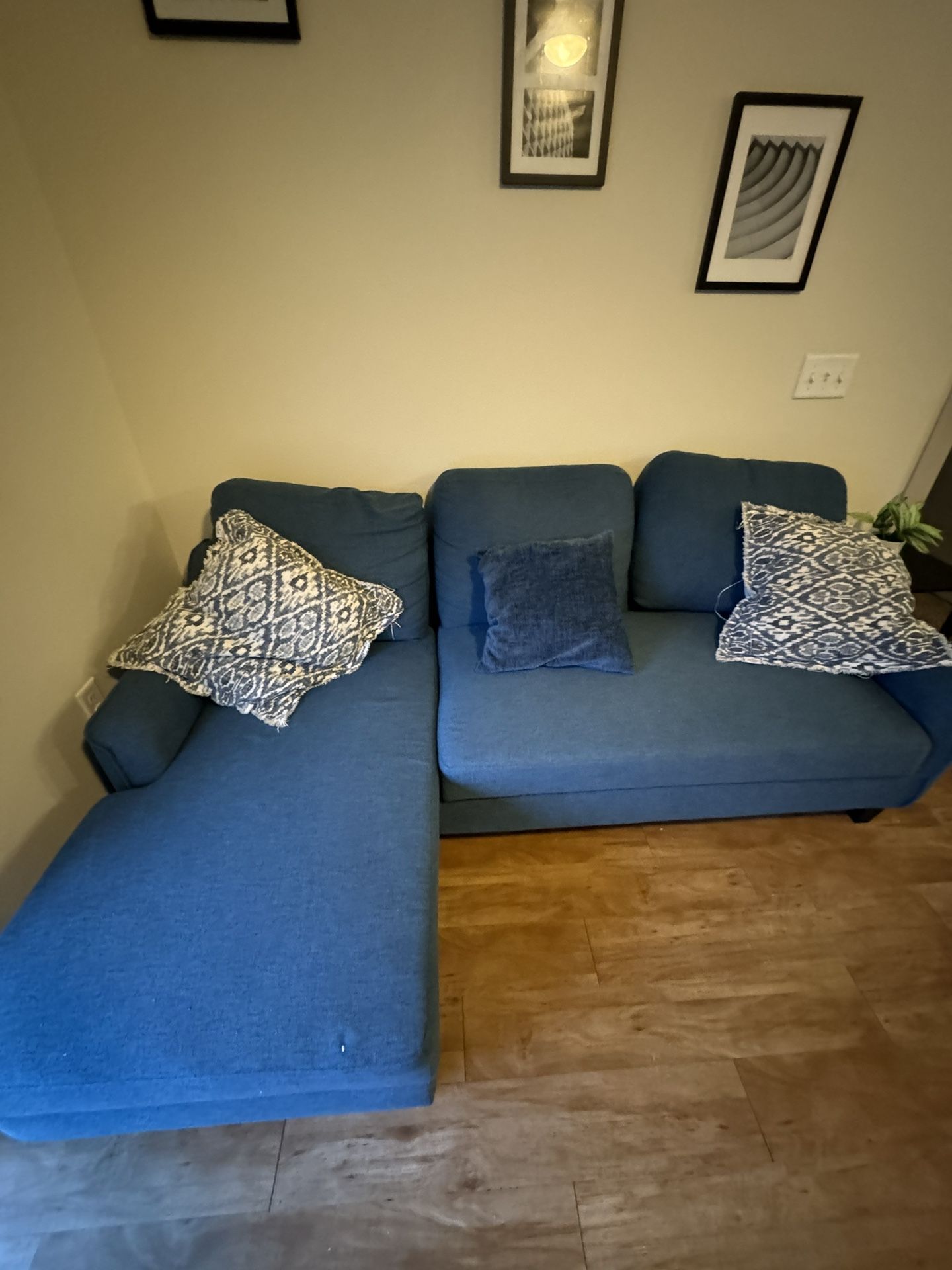 Blue Couch And Loveseat