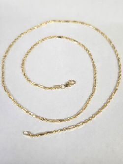 14kt Gold Figaro Rope Chain 18"