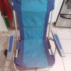 Reclining Backpack Beach Chair with Cooler Bag