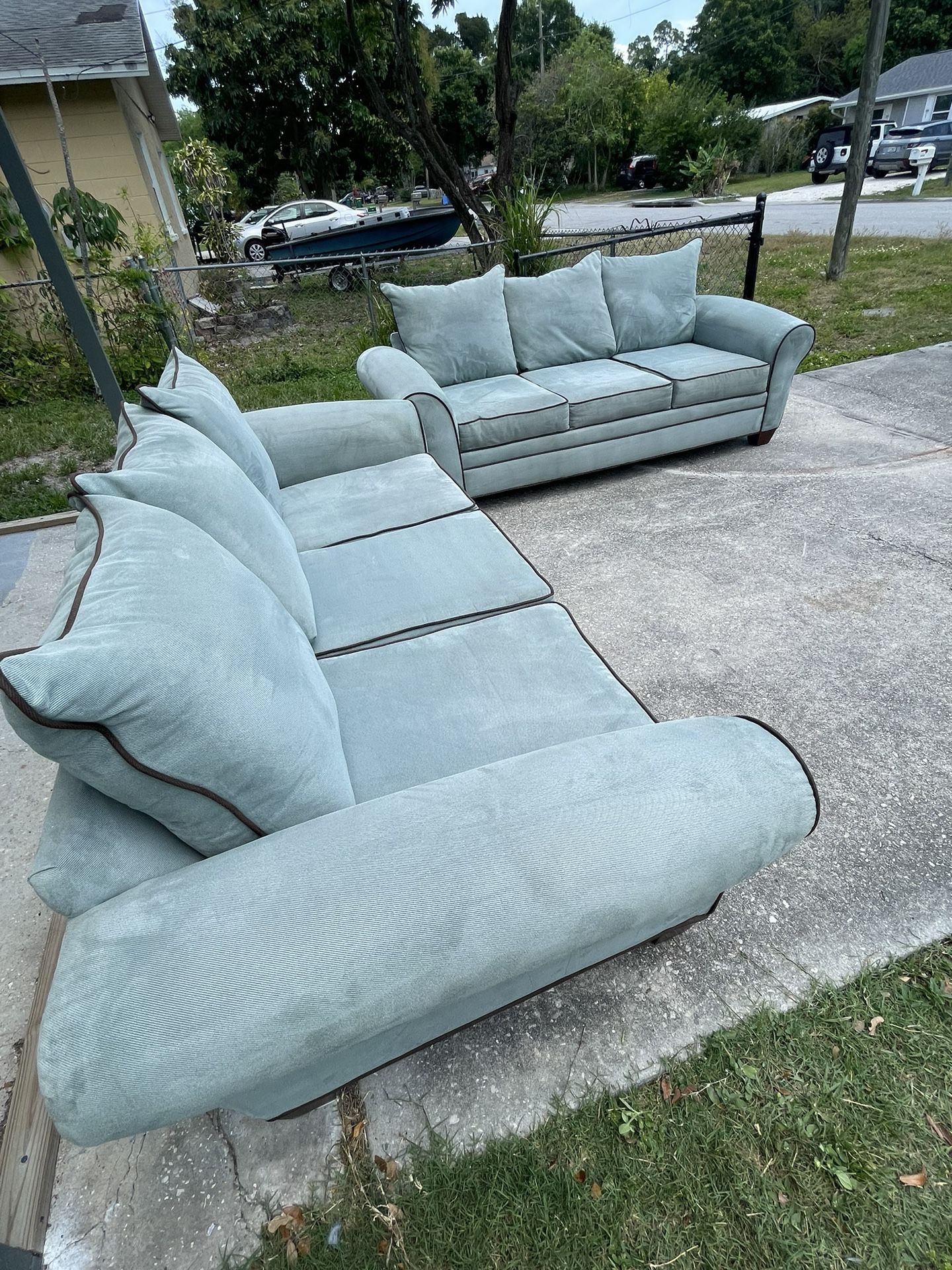 Seafoam Green Sofa Couch Set FREE DELIVERY!!!