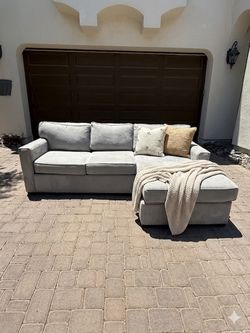 Gray Sectional Sofa W/Chaise -Living Spaces