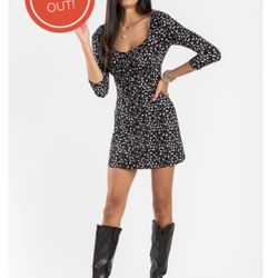 Floral Black Dress S