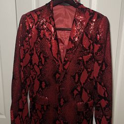 Red Lava Suit Jacket