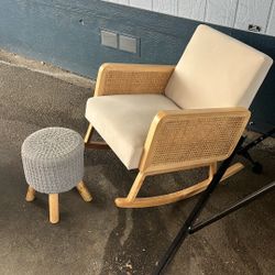 Rocker With Foot Stool