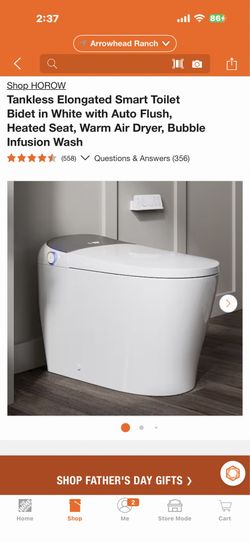 Hanikes One-Piece 1.1/1.6 GPF Dual Flush Round Toilet in White Soft Close Seat Included