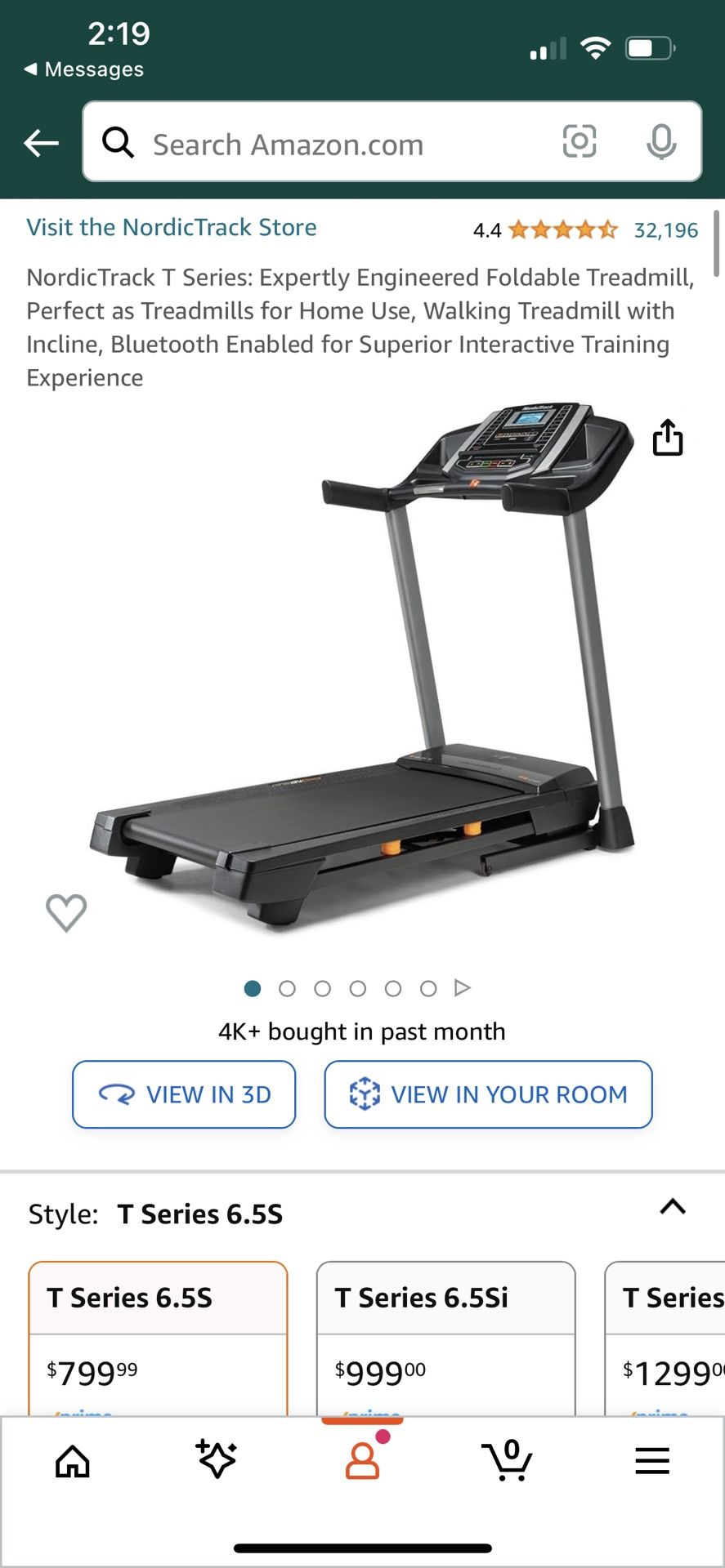 NordicTrack T Series 6.5s Treadmill 