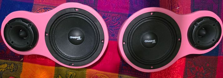 Pink Blossom Speaker Racks