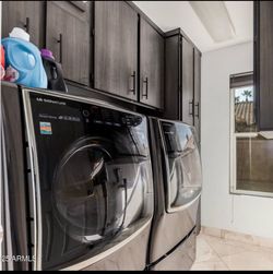 Smart Lg signature XL capacity washer  and dryer with  twin washer and pedestal