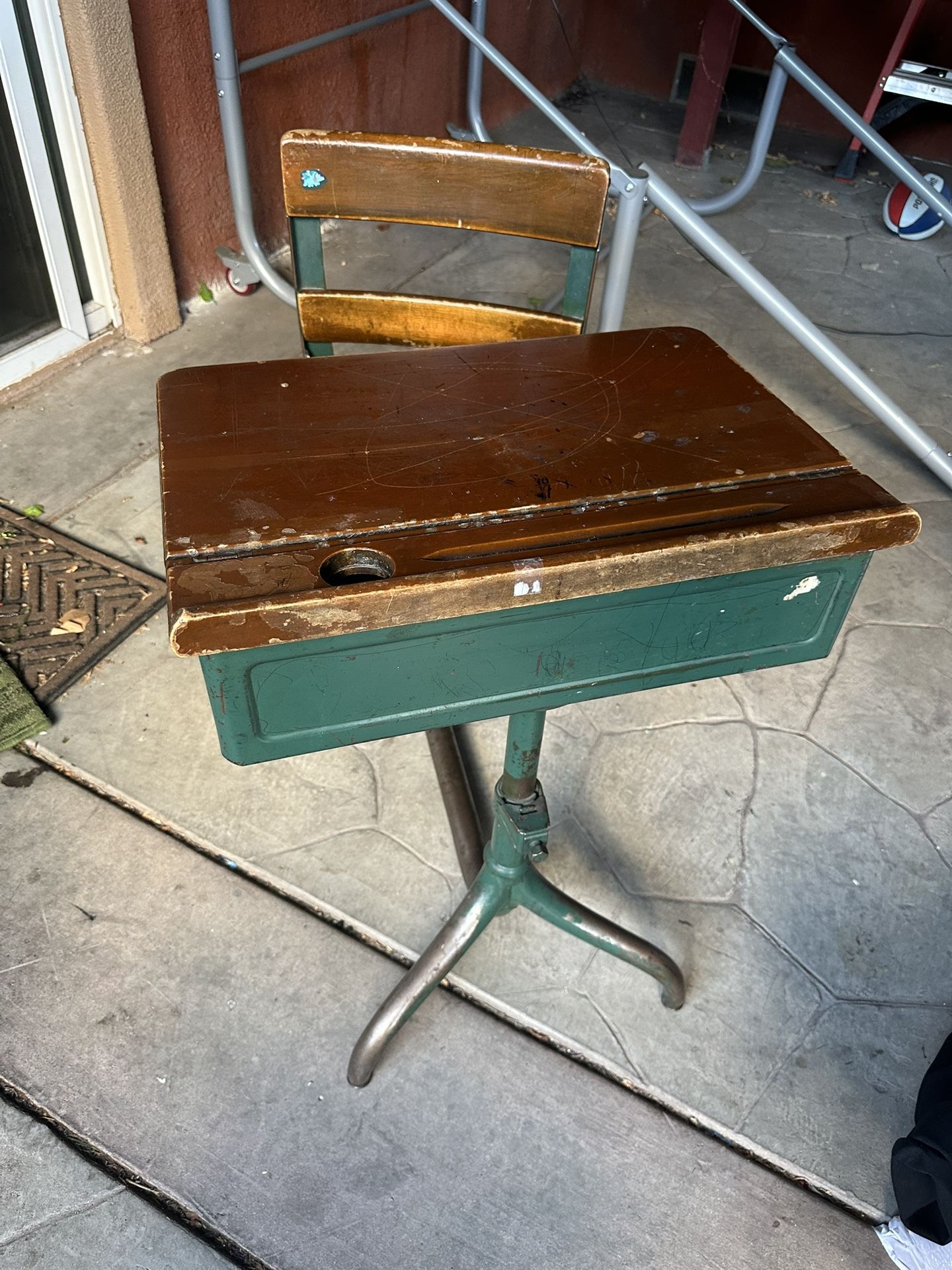 Antique Children’s School Desktop