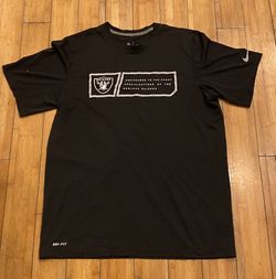 NIKE ~ DRI FIT ~ OAKLAND RAIDERS SHIRT~Men Large