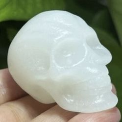 Skull Carved Quartz Home Decor 