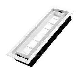 Inte-Grates 4 in. x 12 in. Customizable Plastic Floor Register in Textured White