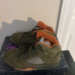 Jordan 5 Olive Green