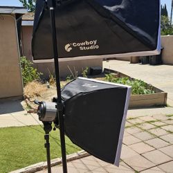 2xQL-1000 (QUARTZ LIGHTS) SUPER CLEAN! (SOFTBOX, BOWMAN RING, STAND INCLUDED)