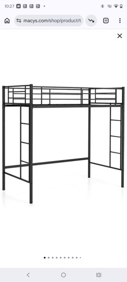 SIFURNI METAL TWIN SIZE LOFT BUNK BED FRAME