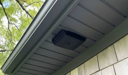 PreVent-It 7.85 x 11.25 in. Rectangular Black Plastic Under Eave Soffit Vent for 4 in. Duct $27