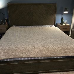 Living Spaces Chevron California King Bed