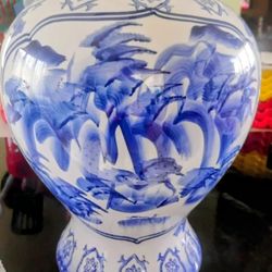 Cobalt Blue & White Vase