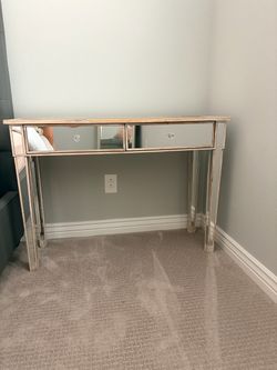 Mirrored Console Table with Two Drawers