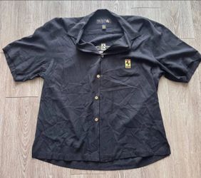 Rare Nat Nast Luxury Originals Ferrari camp shirt made from 100% silk. Features