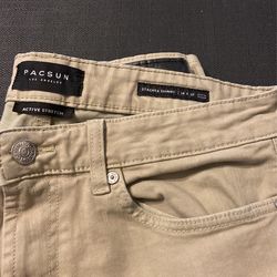 Pacsun Khaki Stacked Skinny Jeans
