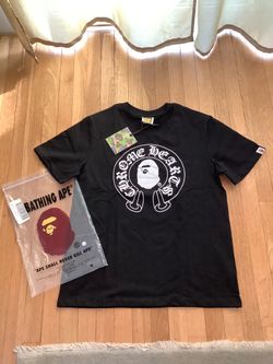 Black bape X chrome hearts tee