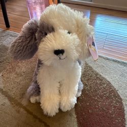 F.A.O Swartz plush grey dog