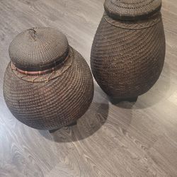 Wicker Storage 24 inches & 22 inches Tall 