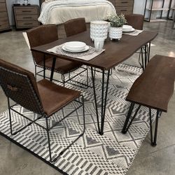 Brand New In Box Firm Price $1,180 6 Piece Set Rustic Industrial Swipe For Measurements 