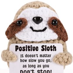 Crocheted Animal Gift Positive Potato Sloth Sloth Plushie 