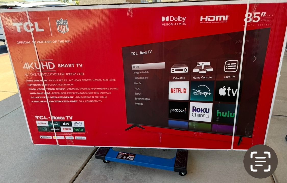 85 TCL Smart 4k HDTV $55 Down Takes The TV On Finacing Free Delivery 6 Month Warranty